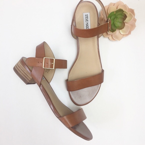 Steve Madden Shoes - Steve Madden | Cache Cognac Low Heel Sandal